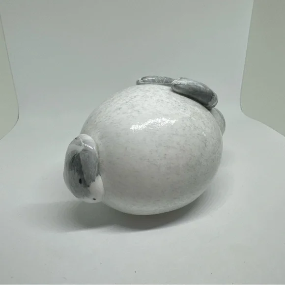 Rare Nuutajärvi Inkeri Toikka Rabbit with Nuutajarvi seal Used, Finland, Bunny